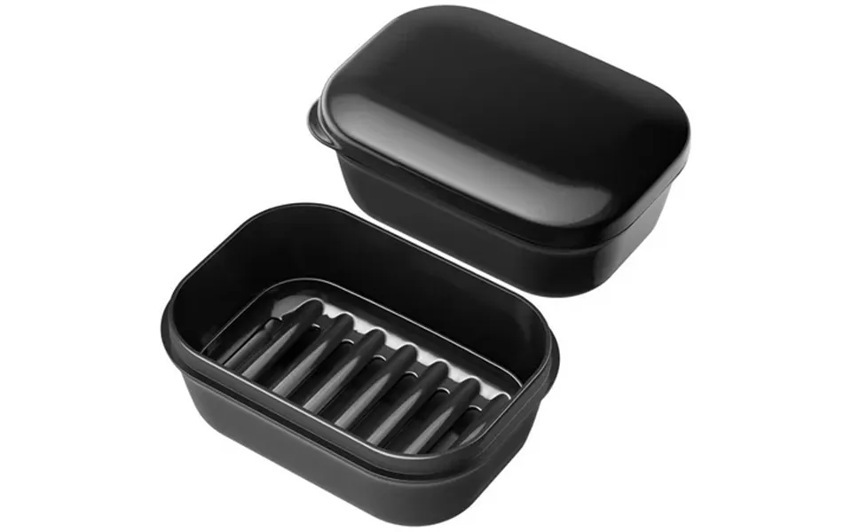 A Quatis Leak-proof Soap Box With A Lid And A Drainage Layer A Shatter-resistant Travel Soap Holder Storage Box
