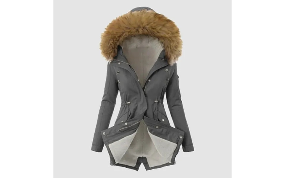 Aayomet Long Coats For Women Women S Plus Size Wool Dress Coat With Belt Double Pea Coats Mid-long Trench Coat Gray 4xl