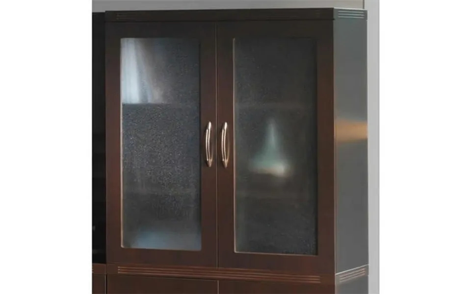 Aberdeen Series Glass Display Cabinet - Mocha