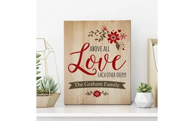 Above All Love Personalized 11 X 14 Wall Canvas product image