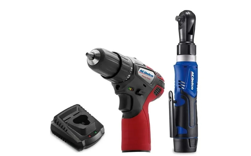 Acdelco Arw1209-k16 G12 Series 12v Li-ion Cordless 3 8 Ratchet Wrench & Drill Driver Combo Tool Kit