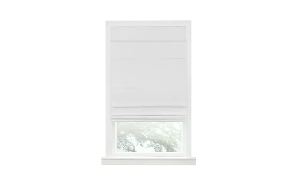 Achim Roman Indoor Cordless White Polyester Blackout Window Roman Pleated Shade 64 L X 31 W