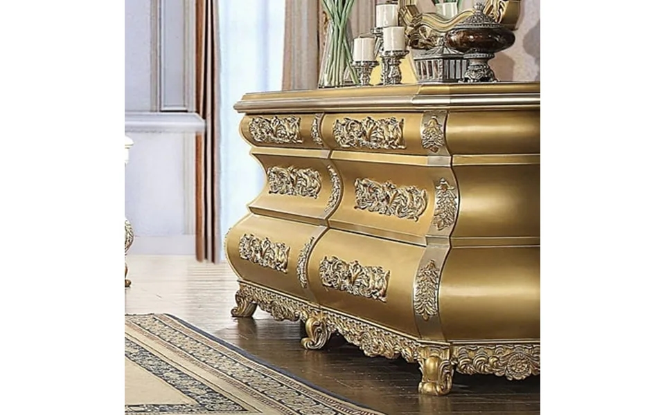 Acme Seville Dresser Gold Finish