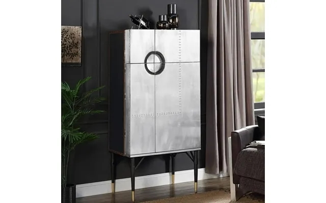 Acme Yoela Wine Cabinet Aluminum Finish product image