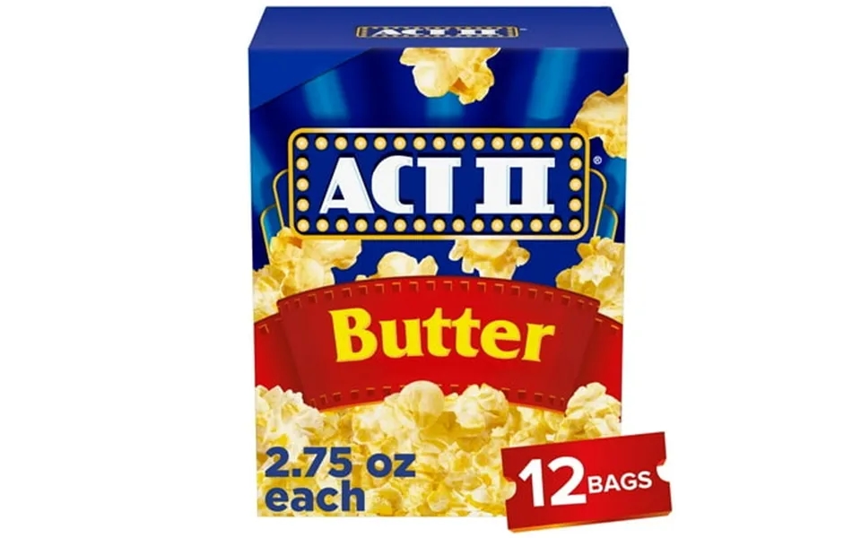 Act Ii Butter Microwave Popcorn 2.75 Oz. 12-count Bags