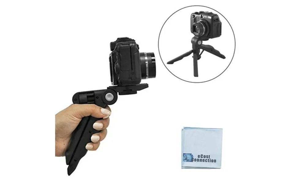 Adjustable Tabletop Camera Tripod Steady-shot Hand Grip 6.5 Inches Black For Canon Nikon Panasonic Jvc Pentax Sony Fujil