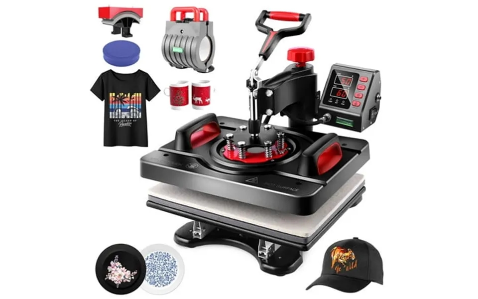 Adnoom Heat Press Machine 12 X10 With Lcd Control Panel Full 360â Swing Away Heat Press Machine With Adjustment Knob Sub