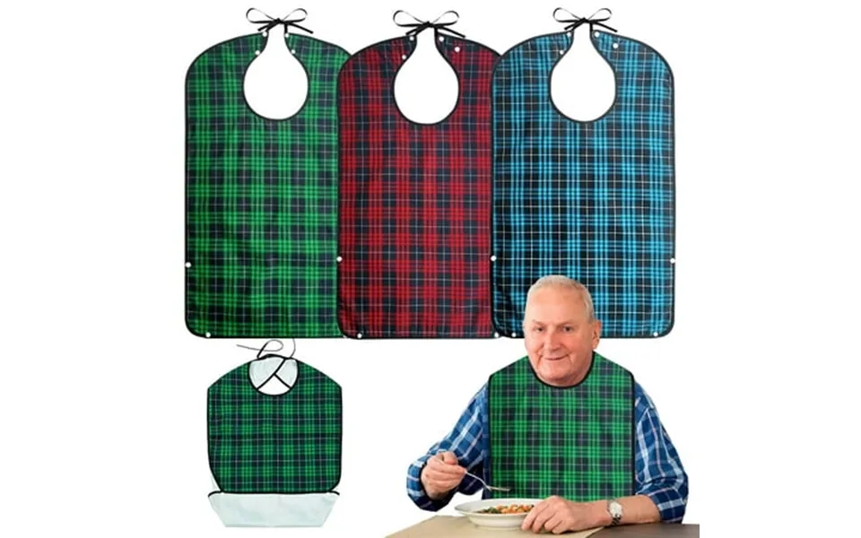 Adult Bibs Washable Reusable Water Proof Clothing Protector With Eating Crumb Catcher Large Adult Bibs For Men Women 31x