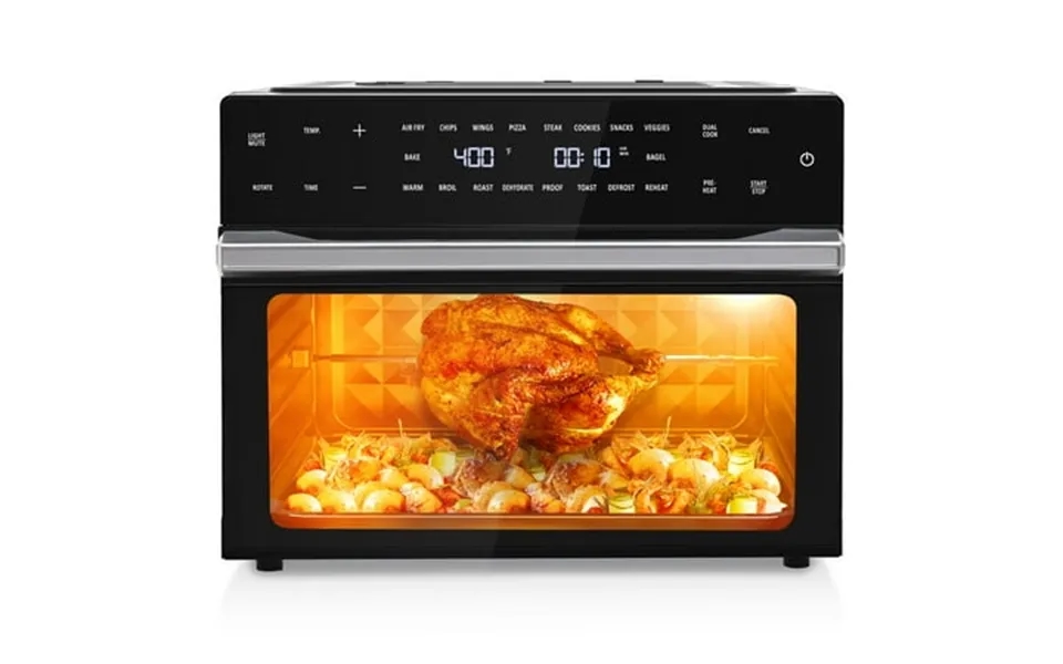 Aeitto 32 Qt Large Air Fryer Ovens Rotisserie Oven With Dehydrator 19-in-1 Convection Toast Countertops Oven Combo 6 Acc