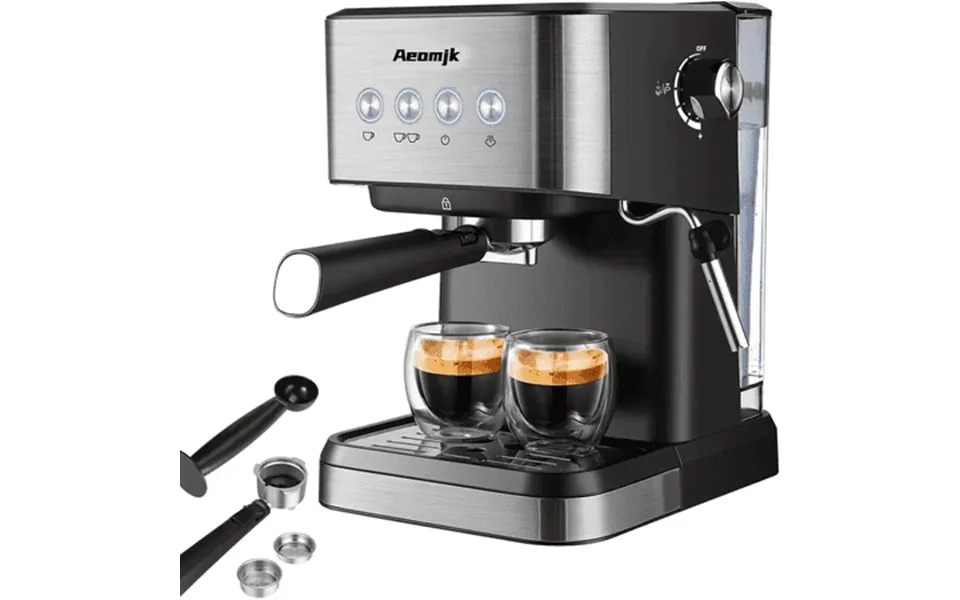 Aeomjk Semi-automatic Espresso Machine 20 Bar Pressure 1.5l Removable Water Tank Design For Cappuccino & Latte Making Co