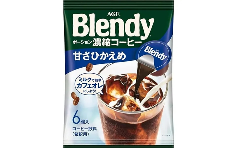 Agf Blendy Potion Coffee Less Sweetness 6 Pieces X 1 Bag Iced Coffee Made In Japan- Tokyo Sakura Mall