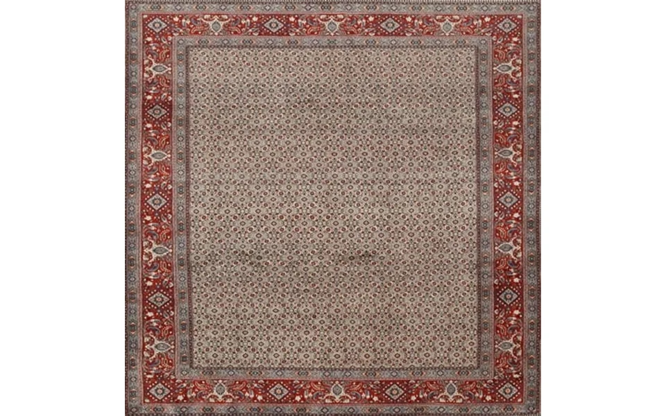 Ahgly Company Machine Washable Indoor Square Traditional Light French Beige Brown Area Rugs 4 Square