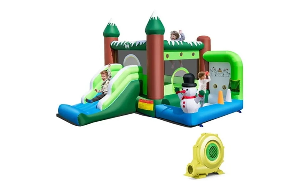 Aimee Lii Inflatable Christmas Bouncy House With 735w Blower Playhouse For Kids Outdoor