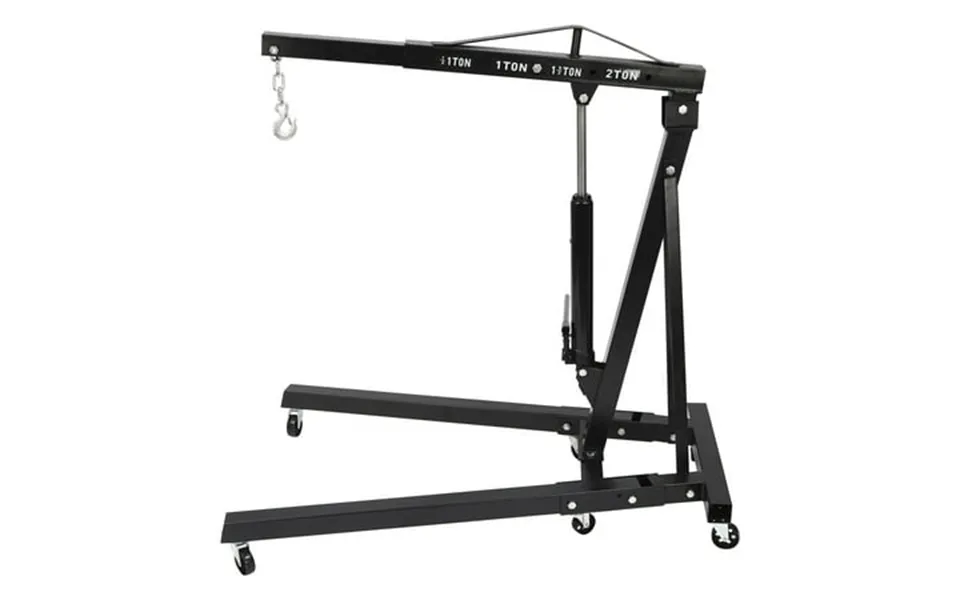 Aiqidi 2 Ton Folding Engine Hoist Cherry Picker Hydraulic Shop Crane Hoist Lift Heavy Duty Carbon Steel With 6 Iron Cast