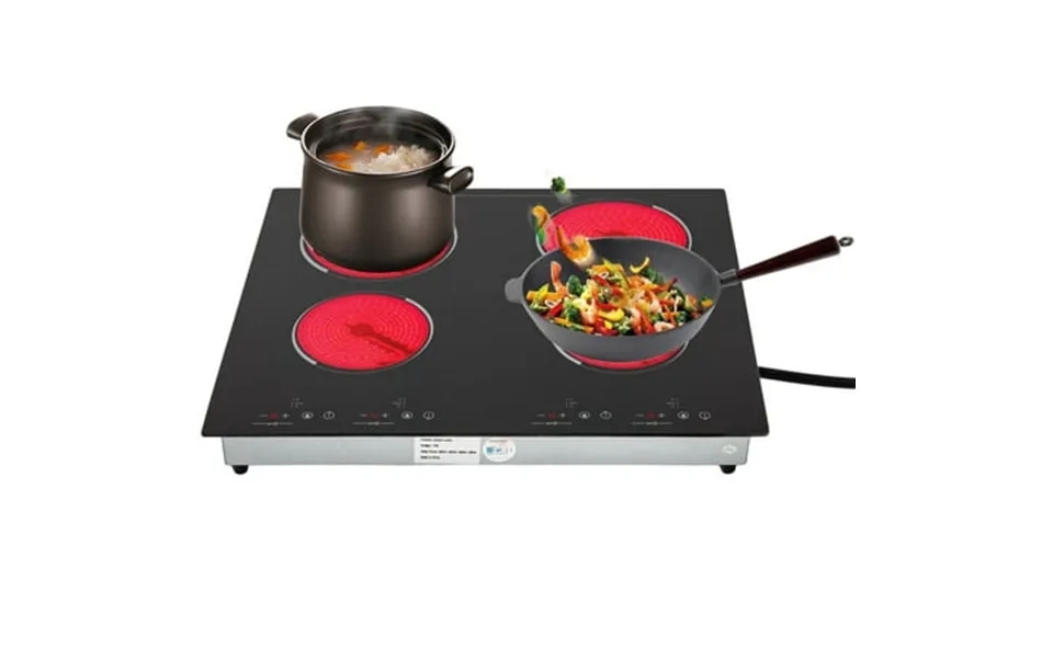 Aiqidi 3000w Electric Ceramic Cooktop 4 Burners Built-in Electric Cooktop Sensor Touch Control Countertop Led Display El