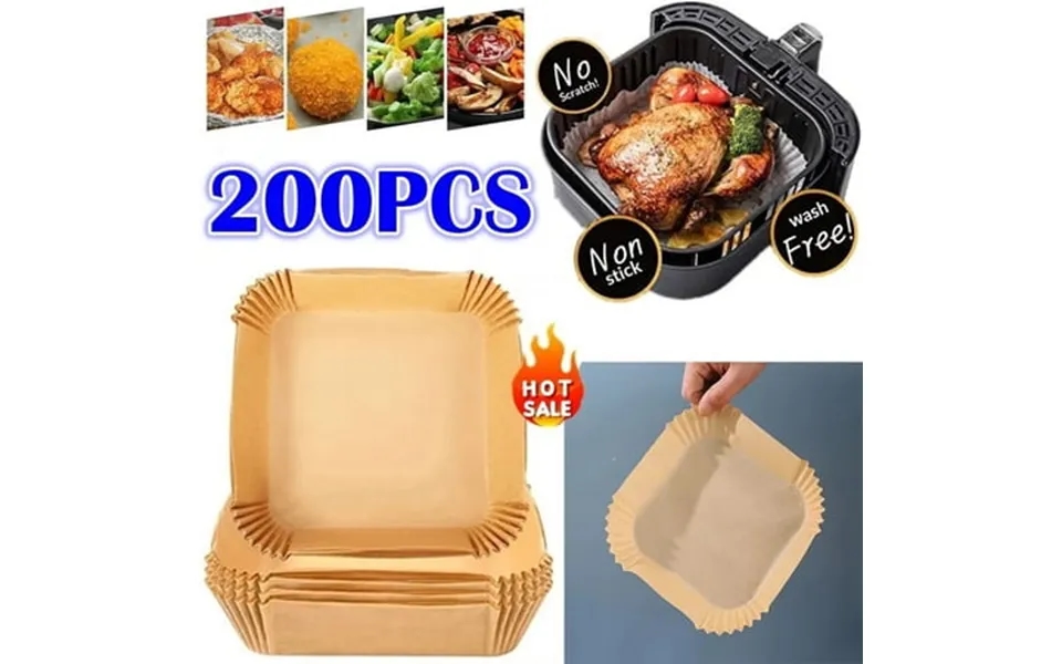 Air Fryer Disposable Paper Liners 6.3 Air Fryer Paper Oil Paper Square Tray Air Fryer Paper Baking Roasting Microwave Pa