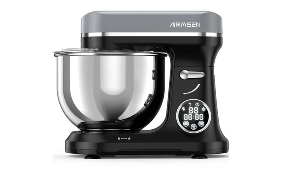 Airmsen 11-speed 5.5 Qt Stand Mixer With Led Touchscreen & Timer 3 In 1 Electric Mixer For Kitchen Black And Gray