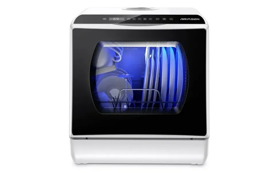 Airmsen Portable Countertop Dishwasher With 5-liter Built-in Water Tank And Air-dry Function 5 Washing Programs Mini Dis