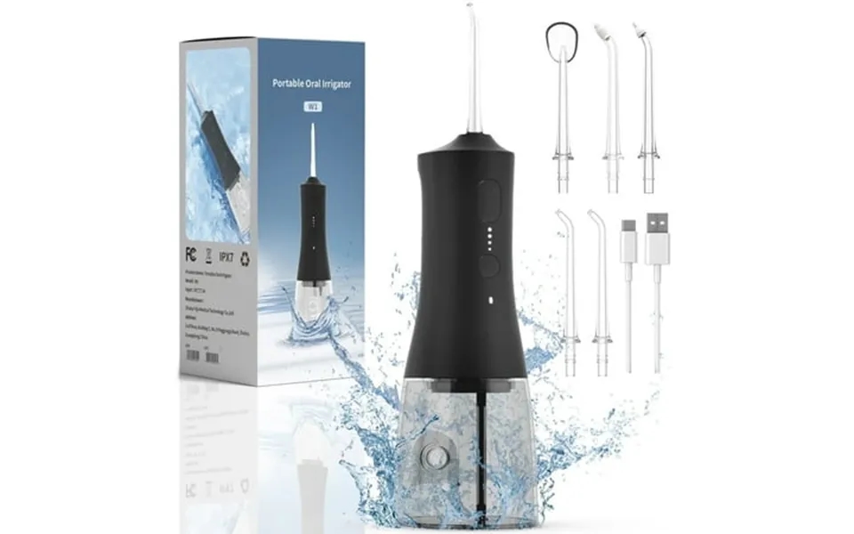 Airrobo Cordless Water Flosser For Teeth With 4 Cleaning Modes 6 Jet Tips 265ml Water Tank Ipx7 Waterproof Rechargeable