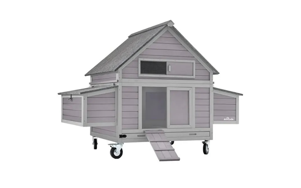 Aivituvin Chicken Coops Large Poultry Cage With Wheels Nesting Box Weatherproof For 2-4 Chickens