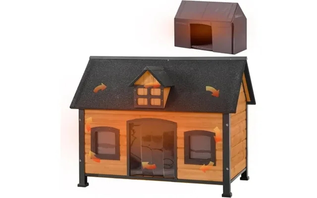 Aivituvin Dog House With Insulated Liner Anti-chewing Metal Frame Design product image