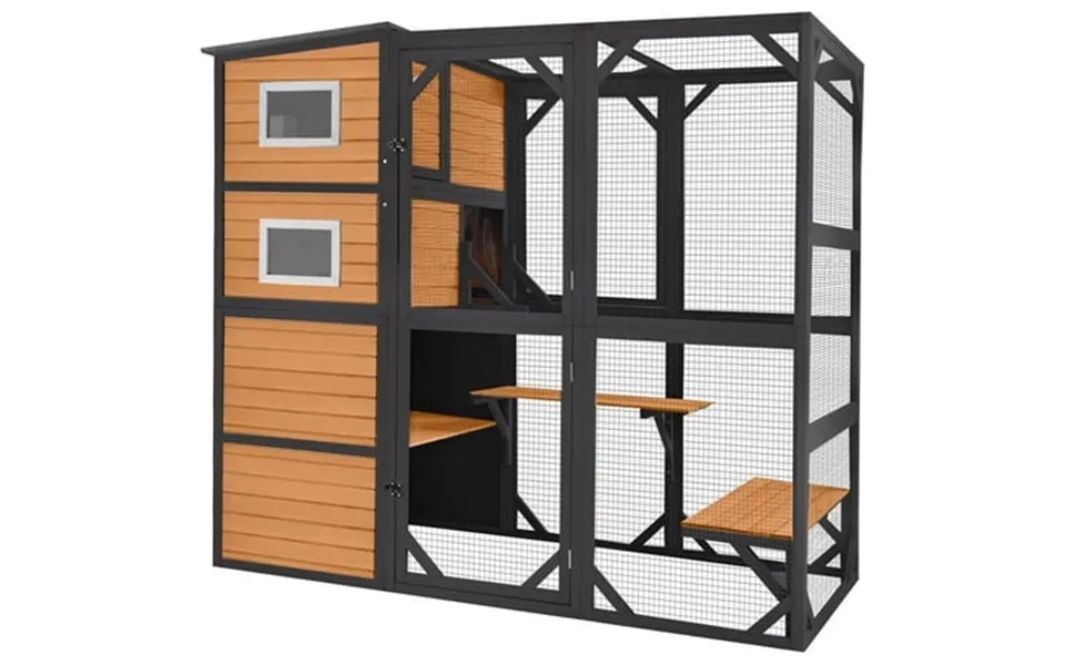 Aivituvin Large Cat Catio 4 Tiers Cat Enclosures House For Outdoor Indoor Cats With Weatherproof Roof 3 Resting Rooms 3
