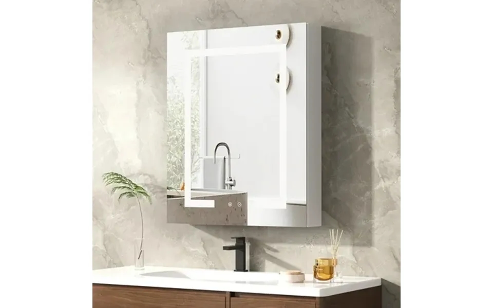 Akaber Medicine Cabinet With Led Mirror For Bathroom 24 X30 Aluminum Wall Mounted Led Medicine Cabinet 24 X 30 Single Do
