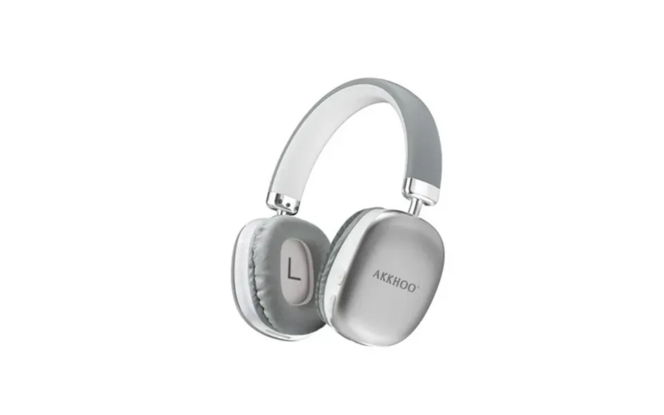 Akkhoo Noise Cancelling Headphones Wireless Bluetooth Headphones Over-ear Headphones With Microphone Silver