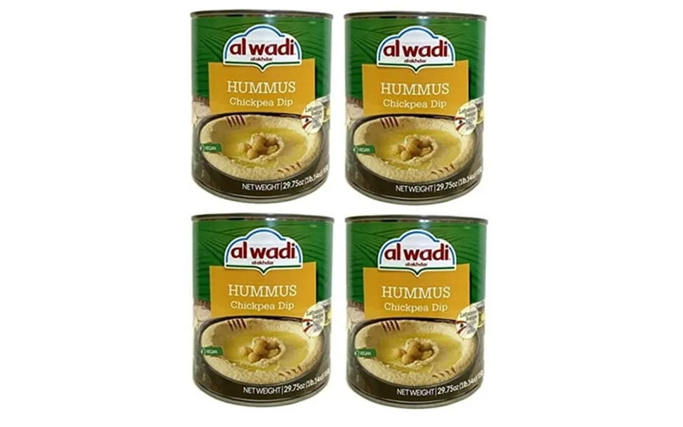 Al Wadi Chickpea Hummus Dip Four Cans 29.75 Oz