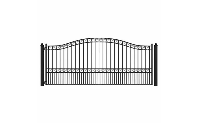 Aleko Steel Single Swing 14 X 6 Ft Black Driveway Gate Paris Style product image
