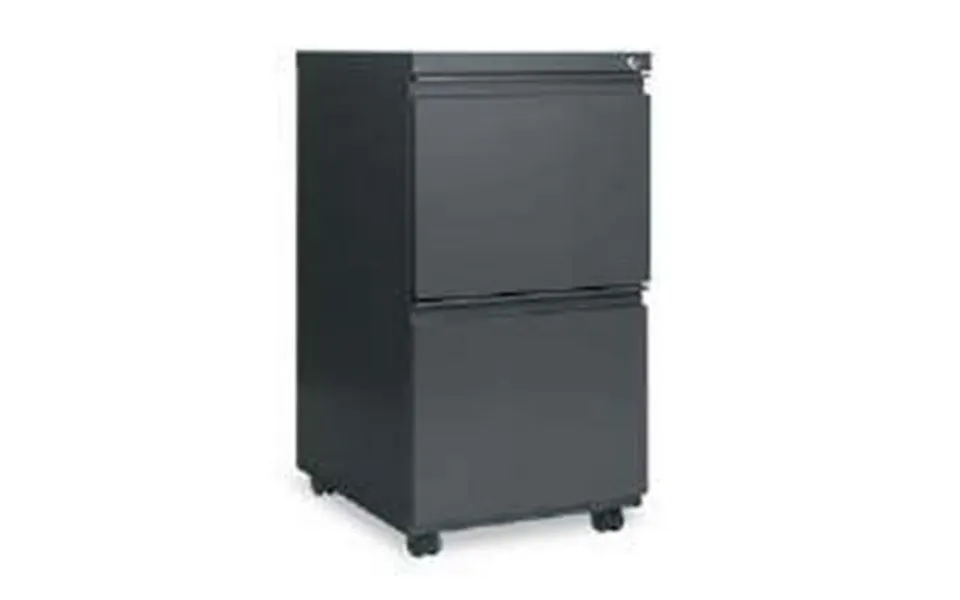 Alepb542819ch Two Drawer Mobile Pedestal File With Full Length Pull Charcoal