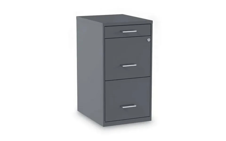 Alera Soho Vertical File Cabinet 3 Drawers Pencil File File Letter Charcoal 14 X 18 X 26