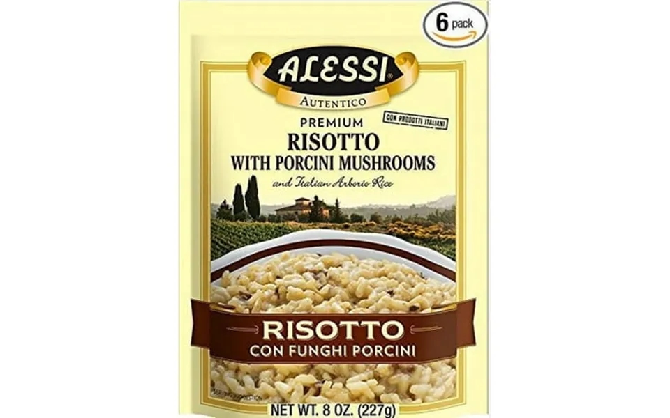 Alessi Funghi Risotto With Porcini Mushrooms 8-ounce Packages Pack Of 12
