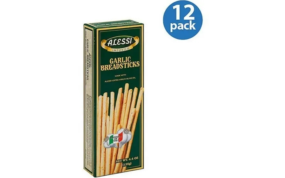 Alessi Garlic Breadsticks 4.4 Oz Pack Of 12