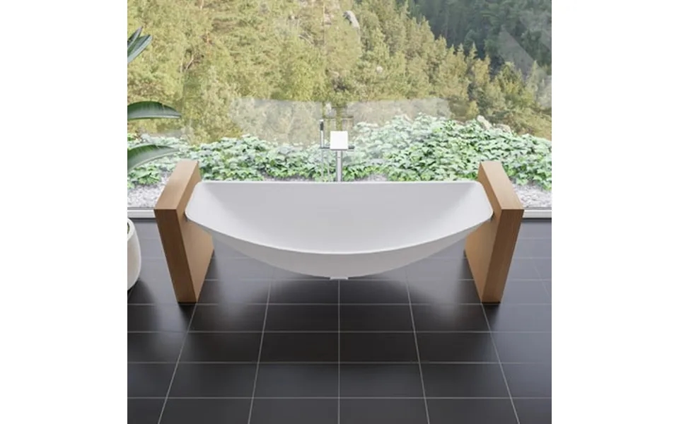 Alfi Brand Hammocktub1-wm White Matte 79 Acrylic Suspended Wall Mounted Hammock Bathtub