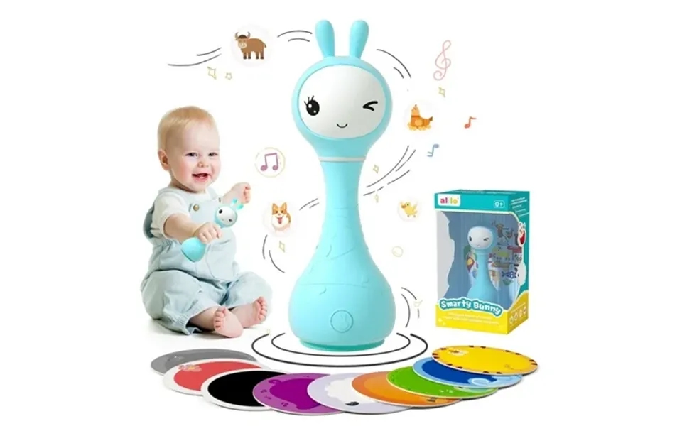 Alilo Smarty Bunny Baby Rattle - Infants Musical Light Up Toys For 0-24 Months