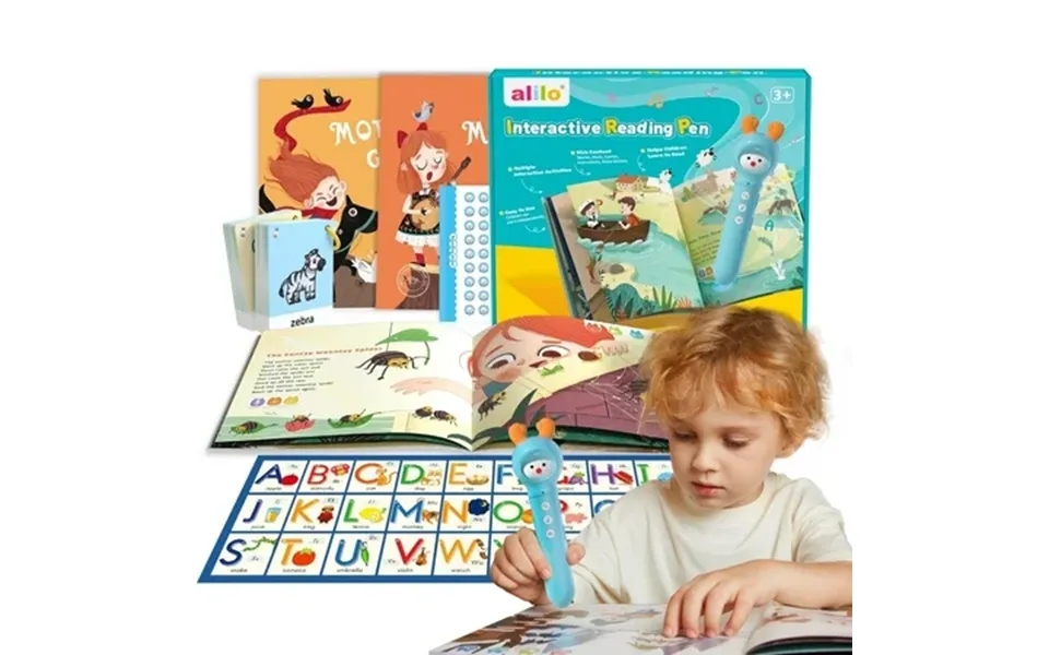 Alilo Talking Pen For Kids Ages 2-6 Educational Electronic Toy With 3 Interactive Books 100 Flashcards Abcs & Piano Card