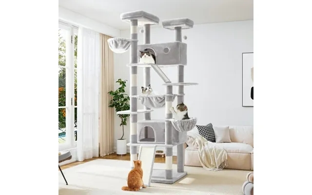 Allewie 81 Inches Multi-level Tall Cat Tree For Large Cat Cat Climbing Tree With Cat Condo And Hammock Scratching Post W product image
