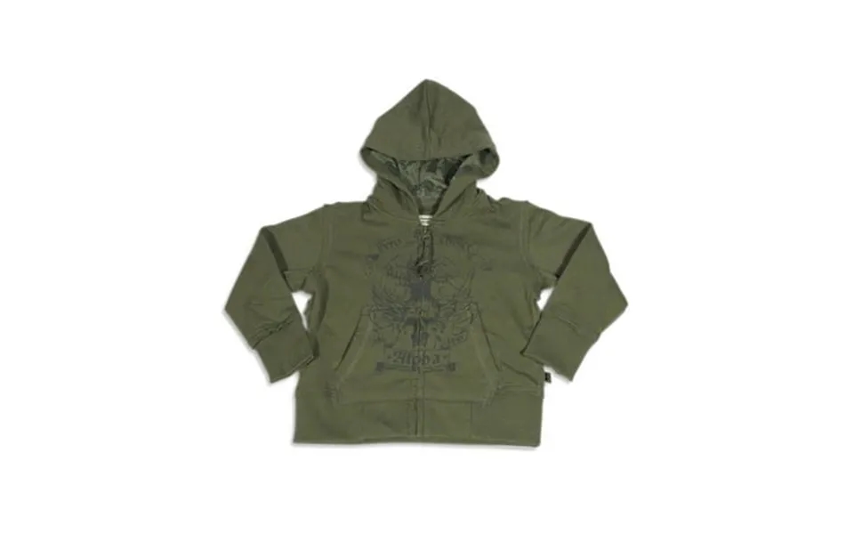 Alpha Industries - Little Boys Long Sleeve Zip Hoodie Sweatshirt Jacket 25781-4t Olive