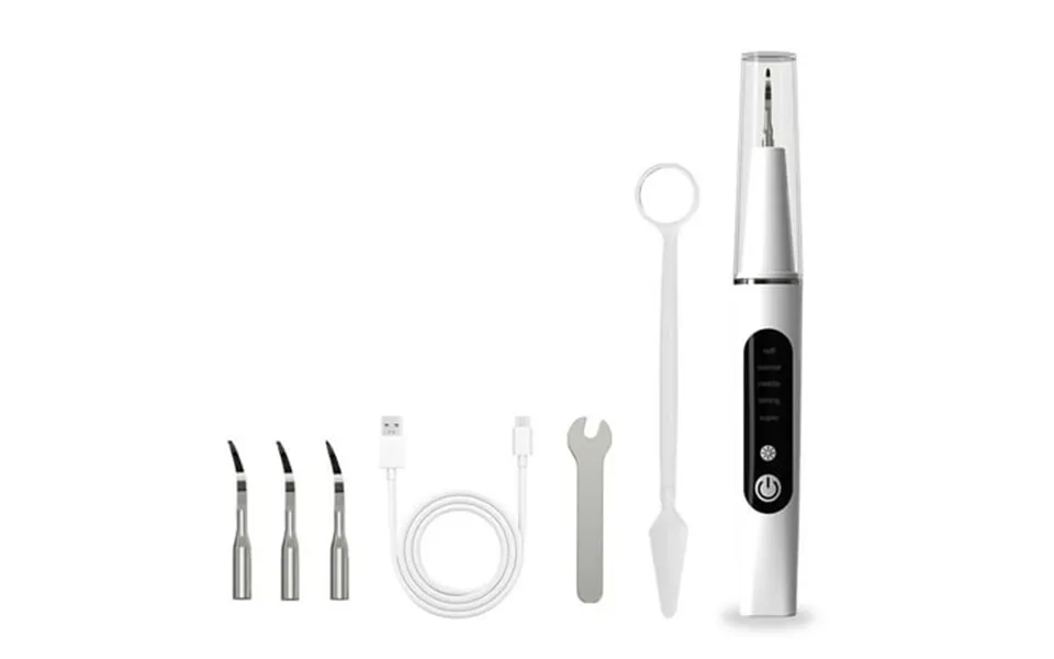 Alphageek Plaque Remover For Teeth Electric Ultrasonic Tooth Cleaner Tartar Remover For Teeth With Led Light With 4 Repl