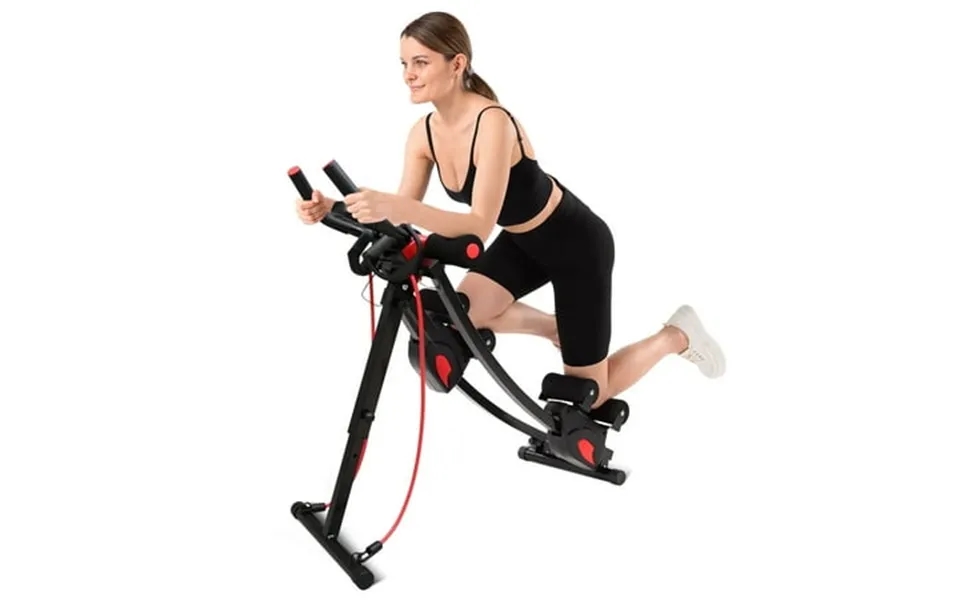 Also Go Dual Track Ab Machine Ab Workout Equipment For Home Gym Height Adjustable Abdominal Trainer Foldable Fitness Equ