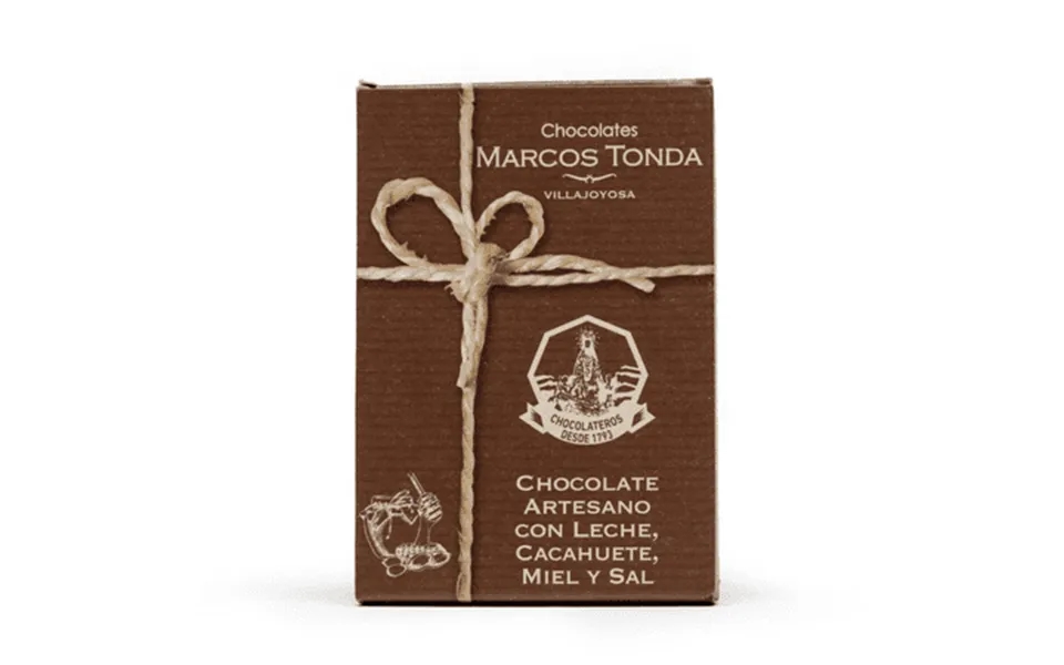 Alta Gama Marcos Tonda Artisanal Milk Chocolate Bar With Honey Nuts 100 Grams