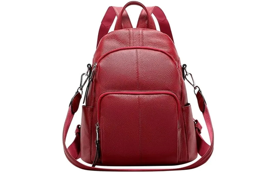 Altosy Anti-theft Backpack Soft Leather Backpack For Women Fashion Shoulder Bag Purse S81 Wine Red
