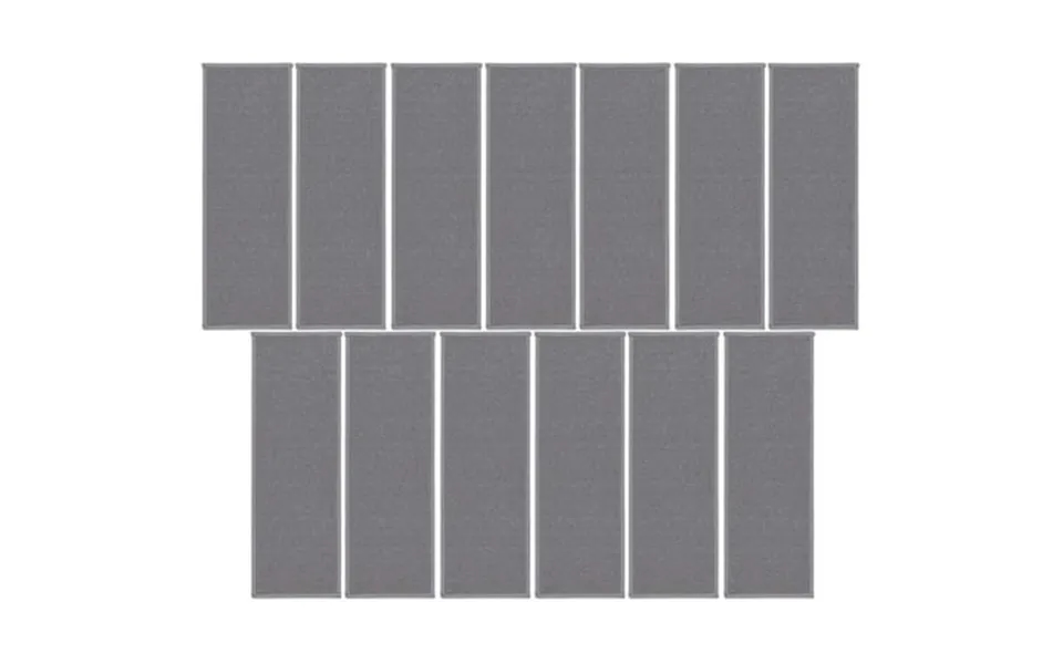 Ambiant Saturn Collection Pet Friendly Area Rugs Grey - 8 X 24 Stair Treads Set Of 13