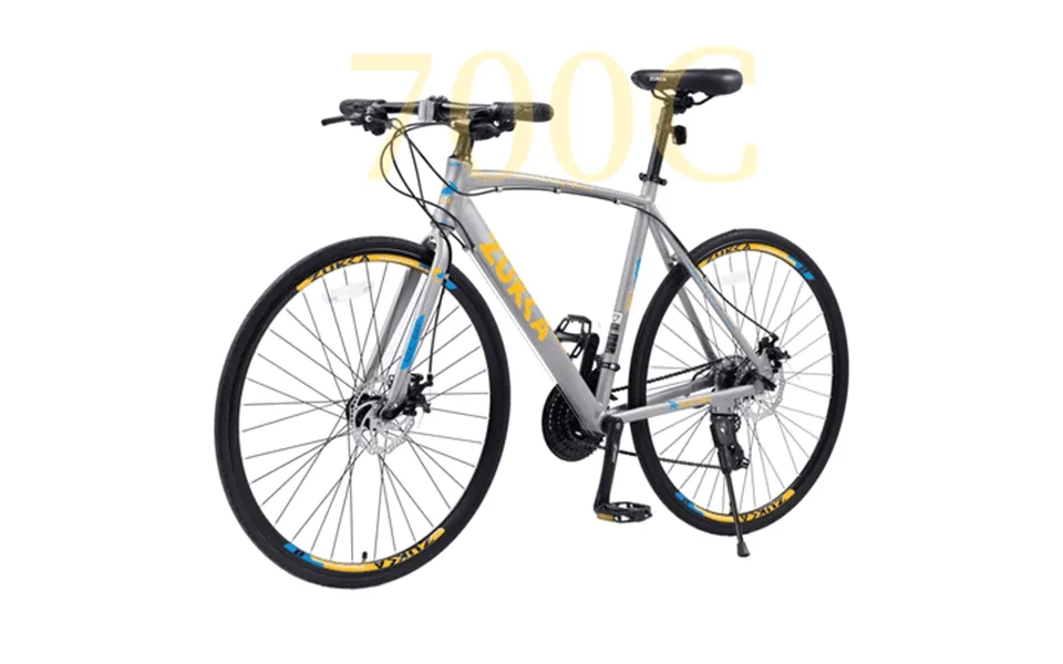 Ambifirner 700c Road Bike For Adult Shimano 21 Speed Road Bike Hybrid Road Bicycle Carbon Steel Frame Dual-disc Brakes