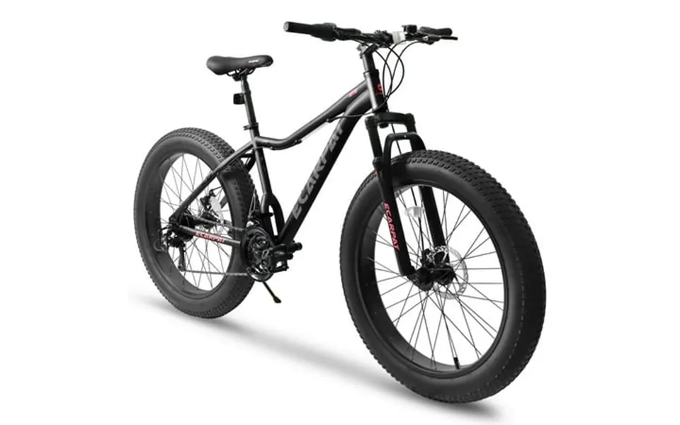 Ambifirner Mens And Women Fat Tire Mountain Bike 26-inch Bicycle Wheels 4-inch Wide Knobby Tires Steel Frame 21 Speed Dr