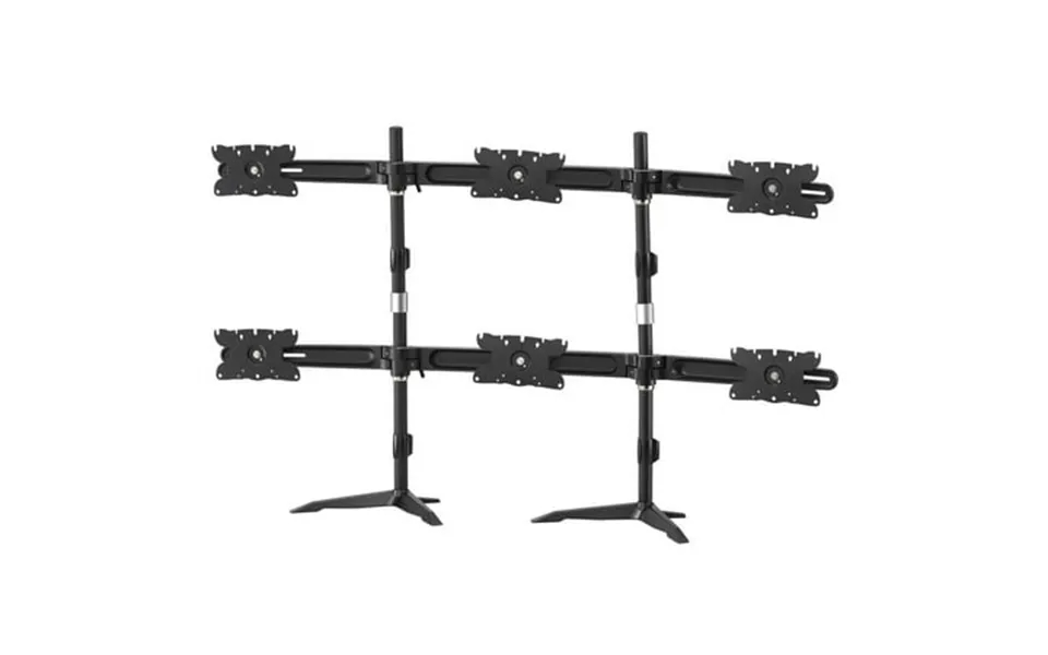 Amer Networks Hex Flat Panel Max 32 Monitor Stand With Vesa Mounting Support Black