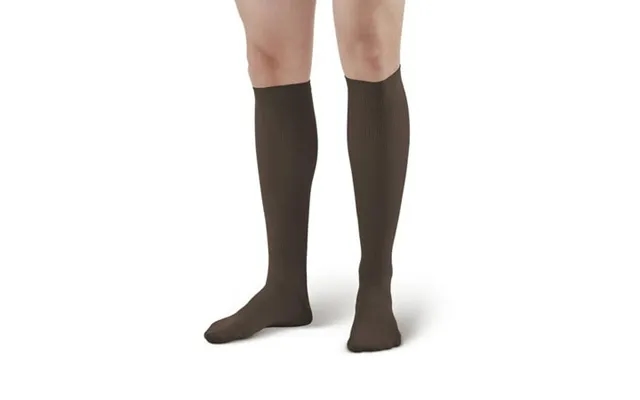 Ames Walker Aw Style 100 Men S Dress 20-30 Mmhg Firm Compression Knee High Socks Brown Large product image