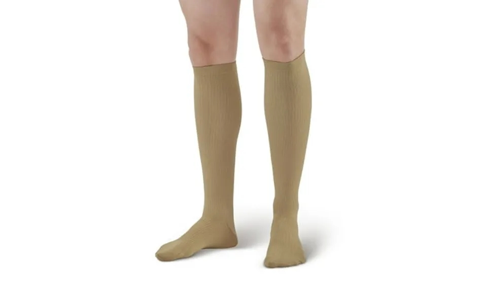 Ames Walker Aw Style 100 Men S Dress 20-30 Mmhg Firm Compression Knee High Socks Khaki Medium