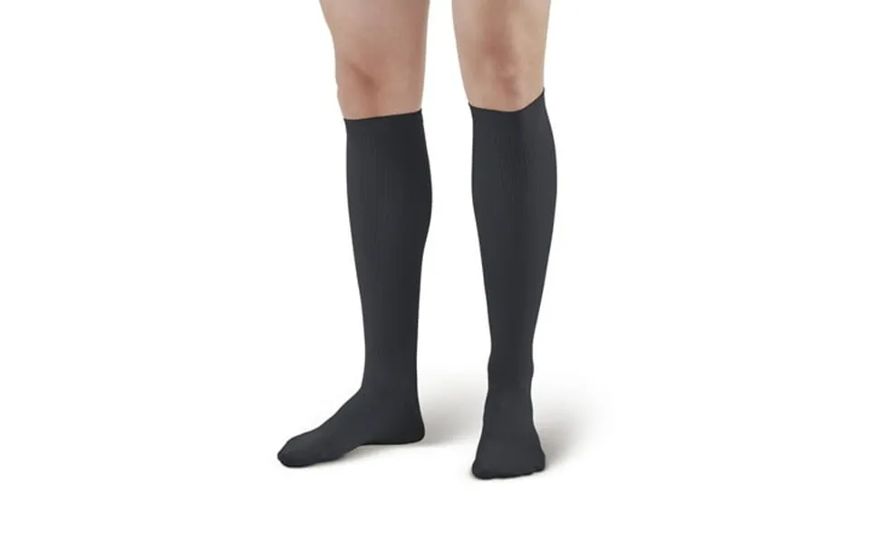 Ames Walker Aw Style 100 Men S Dress 20-30 Mmhg Firm Compression Knee High Socks Navy Large